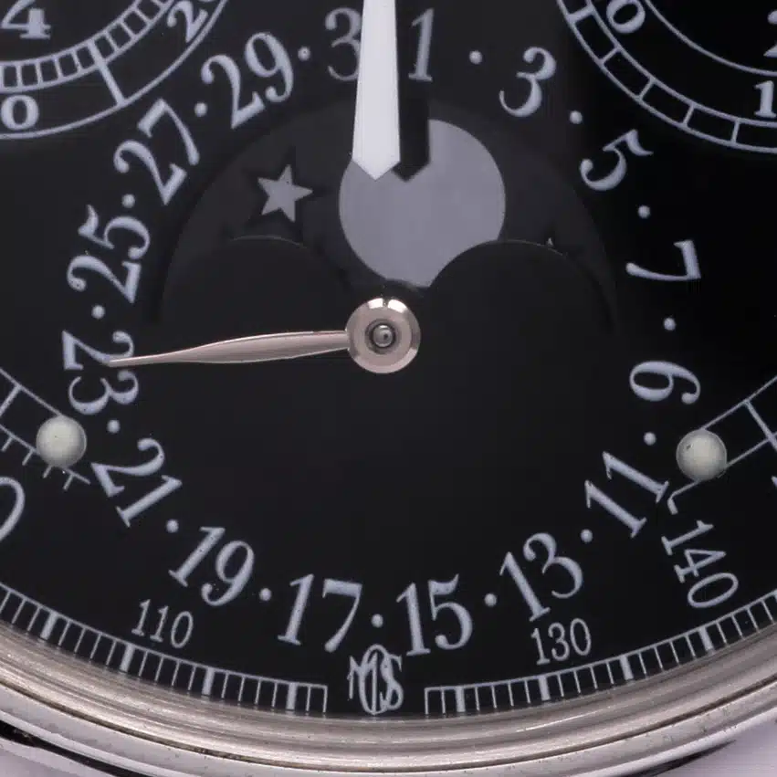 Un particolare del logo MSO (Michael Steven Ovitz). Da ricordare che gli orologi personalizzati per Ovitz sono tutti dei pezzi unici. Collezione BONANNO