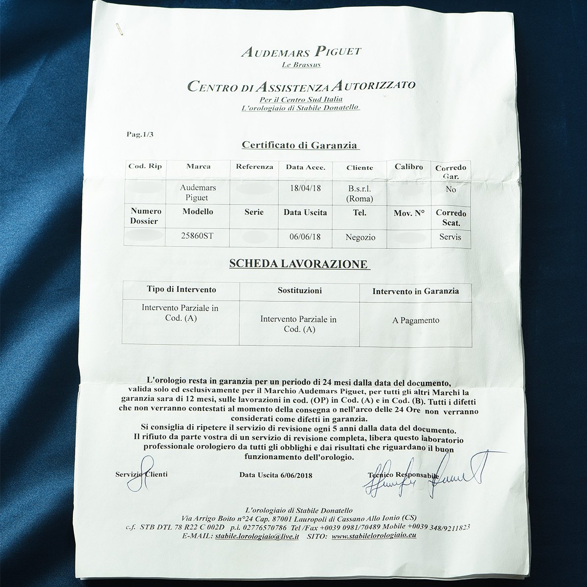 Audemars Piguet Royal Oak Chronograph 25860ST Blue Dial Bonanno Jewelers